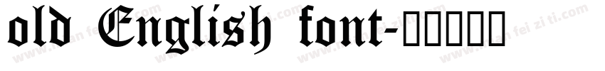 old English font字体转换